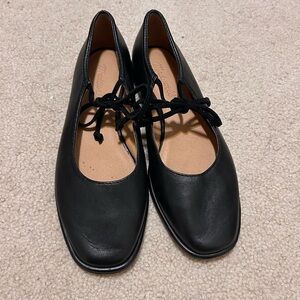 Madewell tie ballet Maryjane flats
